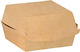 Ready Disposable Burger Paper Box Kraft 16x15.5x9cm 100pcs 614-65