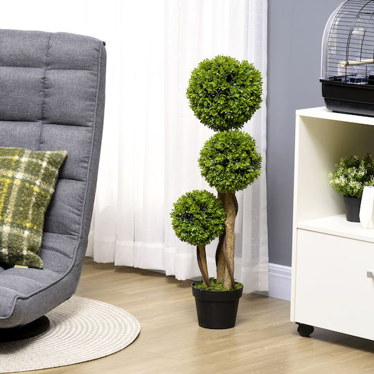 Arbore Artificial de Exterior Buxus (Box comun) Green 90cm HomCom