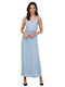 Only Sommer Midi Kleid Blau