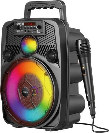 Moxom Ηχείο Karaoke με Ενσύρματo Μικρόφωνο και Εφέ Φωτισμού MX-SK42 Μαύρο