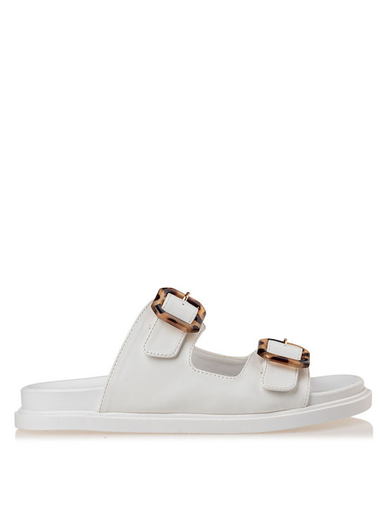 Flache Sandalen für Damen in Weiß Farbe