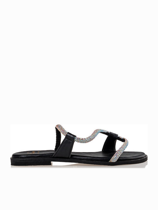 Women's Flat Sandals in Black Color