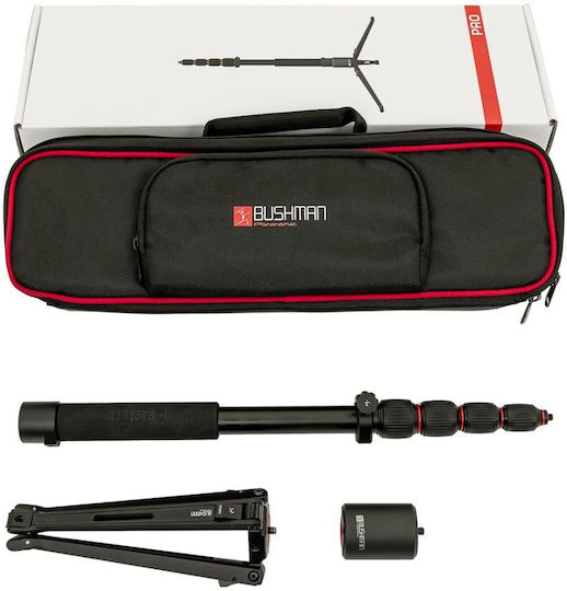 Bushman Panoramic Bushman Panoramic Monopod V Pro aus Aluminium mit Dreibeinigem Sockel mit Kugelförmiger Kopf