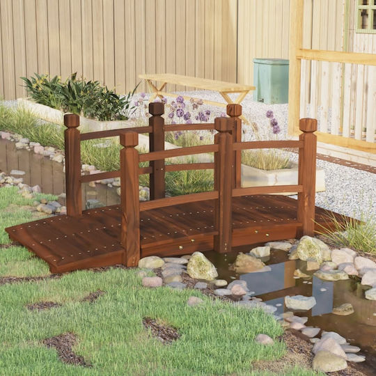 vidaXL Decorative Bridge Garden Wooden 150x67x56cm 363356