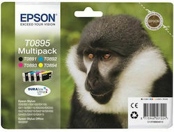 Epson T0895 Pachet de 4 cartușe de cerneală pentru imprimante InkJet Negru / Multiplu (culoare) (C13T08954020)