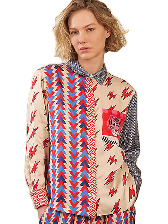 ME369 SCARLETT FOLK POP PRINT SHIRT