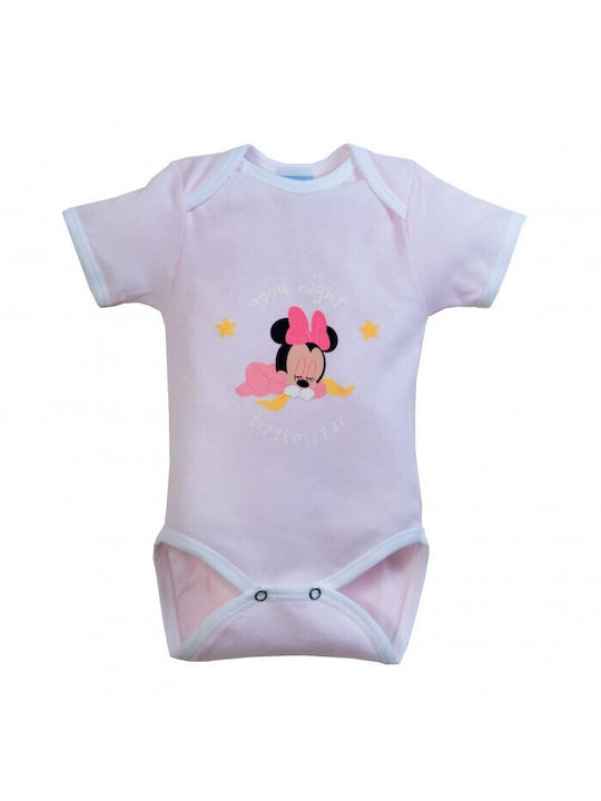 Disney Baby Bodysuit Underwear Short-Sleeved Pink