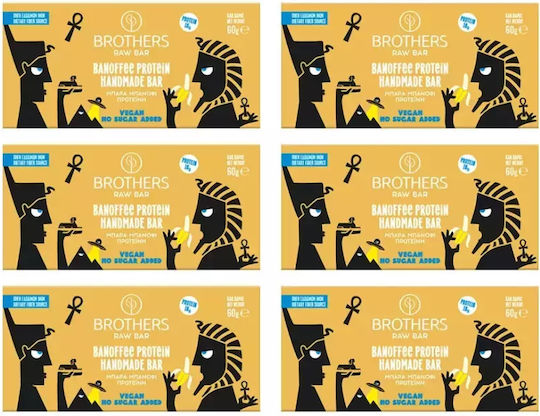 Brothers Healthy Food Raw Bars with 19% Protein & Flavor Banoffee 6x60gr