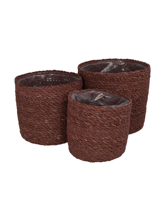 ArteLibre Pot Brown Set 3pcs