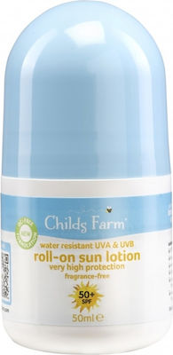 Childs Farm Αδιάβροχο Παιδικό Αντηλιακό Γαλάκτωμα Roll On SPF50+ 50ml