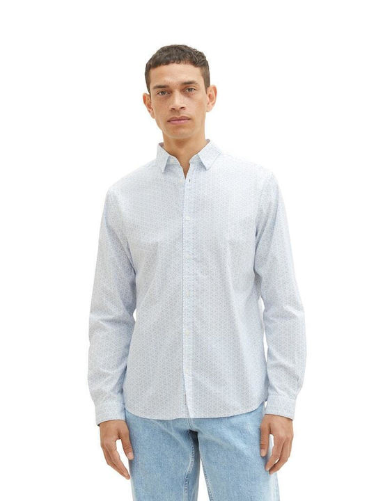 Tom Tailor Men's Shirt Long Sleeve Light Blue