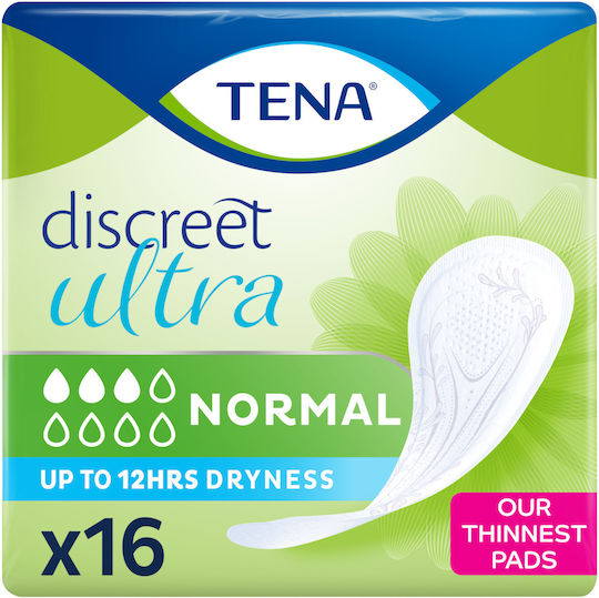 Tena Discreet Ultra Normal Женски Инконтинентни Подложки Нормална Потока 3 Капки 16бр