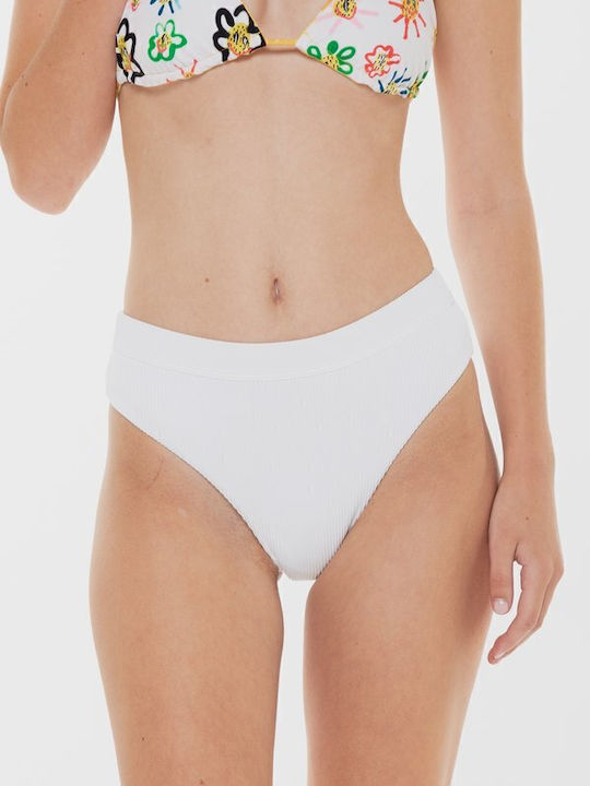 Roxy Love The Shorey Bikini Slip Ψηλόμεσο Λευκό