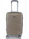 Ormi PS238 Cabin Travel Suitcase Hard Gold with 4 Wheels Height 55cm