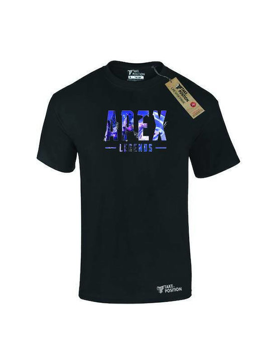 Takeposition T-shirt Apex Legends Logo σε Μαύρο χρώμα