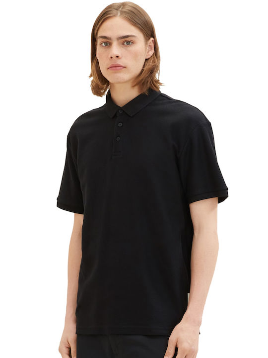 Tom Tailor Ανδρικό T-shirt Κοντομάνικο Polo Μαύρο
