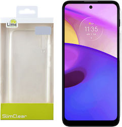 Lime Slimclear Umschlag Rückseite Silikon Transparent (Motorola E40)