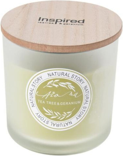 Next Lumânare Aromatică Natural Story Borcan cu Miros Arbore de Ceai și Geranium 10x10cm