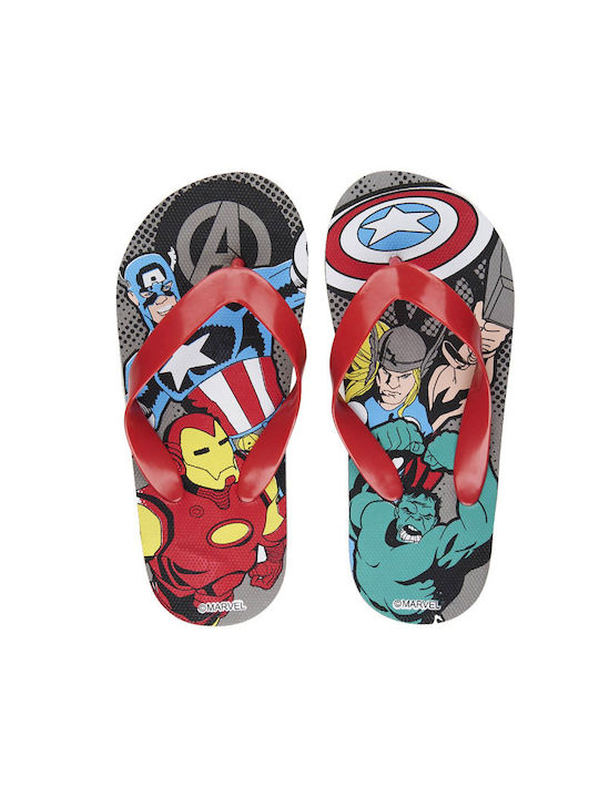 Cerda Παιδικές Σαγιονάρες Flip Flops Κόκκινες Marvel Avengers