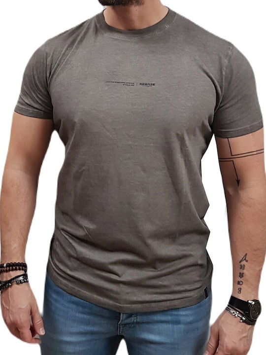 Rebase 231.RTS.248 Herrenblusen Kurzarm T-Shirt Anthrazit