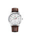 Swiss Military by Chrono Watch Battery with Brown Leather Strap