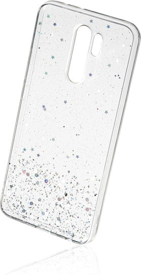 Naxius Glitter Back Cover Silicone Transparent (Redmi 9)