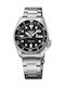 Seiko Спортен Мъжки Часовник 38мм Автоматичен със Сребриста Метална Гривна