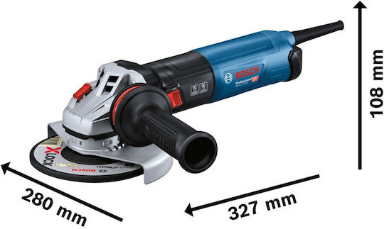 Bosch GWS 17-150 S Τροχός 150mm Ρεύματος 1700W με Ρύθμιση Στροφών