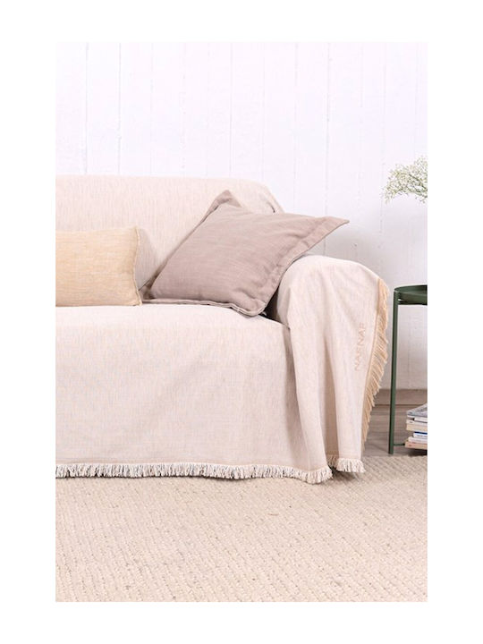 Naf Naf 358-90 Ριχτάρι Πολυθρόνας Chenille 180x180εκ. Ecru