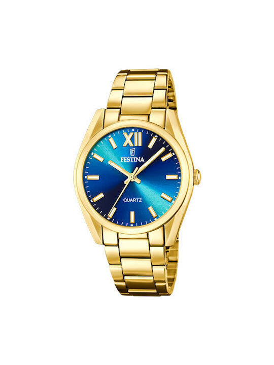 Festina Uhr mit Gold / Gold Metallarmband