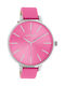 Oozoo Watch with Pink Leather Strap