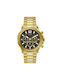 Guess Watch Chronograph Battery with Gold Metal Bracelet