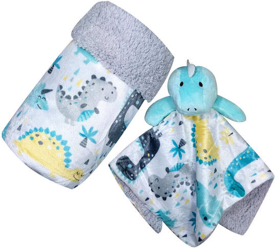 Morven Blanket Nursery Swaddling Blankets Σετ με Πανάκι Παρηγοριάς Fleece 70x100cm