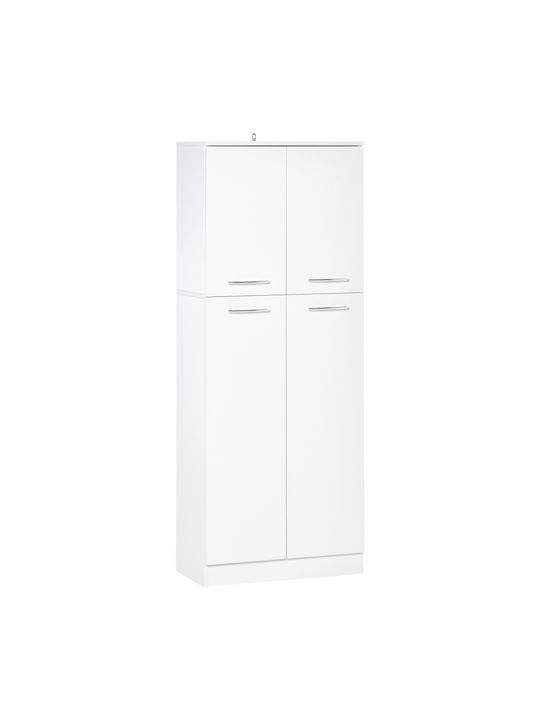 Floor Tall Cupboards White L59xW31xH155cm