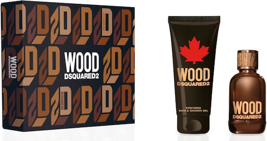 Dsquared2 Wood Set pentru bărbați 2buc