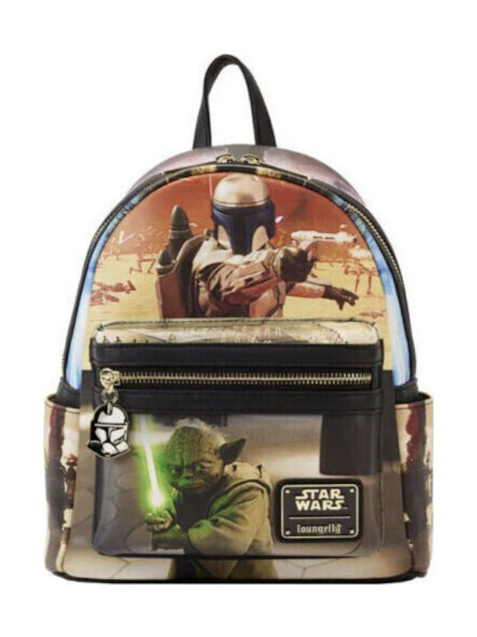 Loungefly Star Wars - Episode two Attack of the Clones Geantă pentru Copii Rucsacuri Maro 23bucx11.4bucx26.7buccm.
