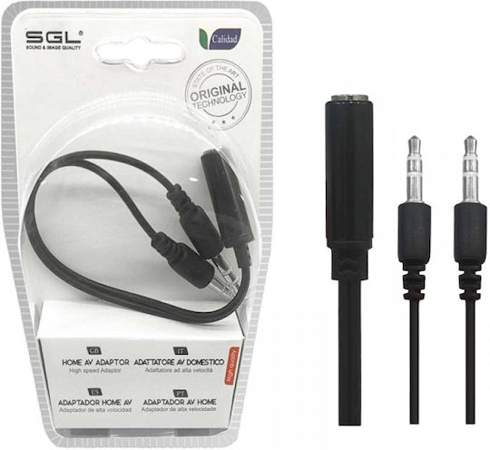 SGL 1528A-01 Konverter 3.5mm 2x männlich zu 3.5mm weiblich Weiß 1Stück