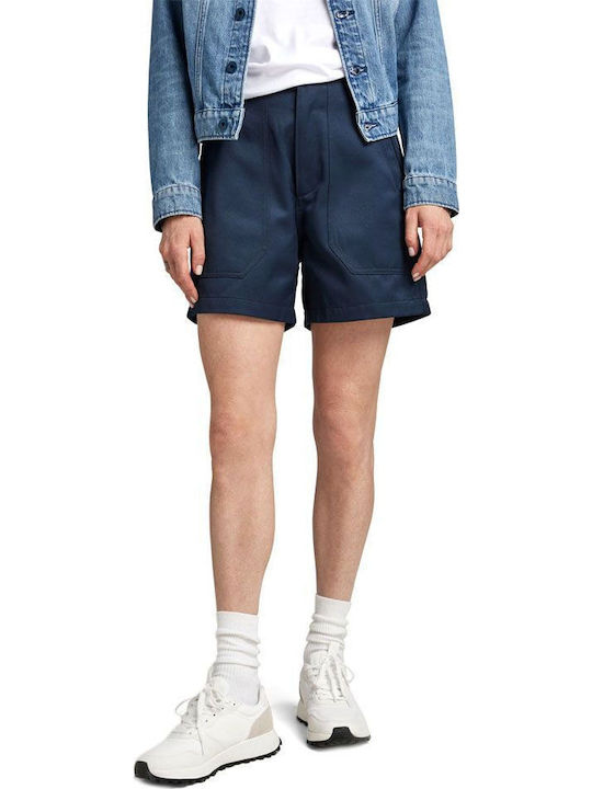 G-Star Raw Fatigue Γυναικείο Ψηλόμεσο Σορτς Μπλε