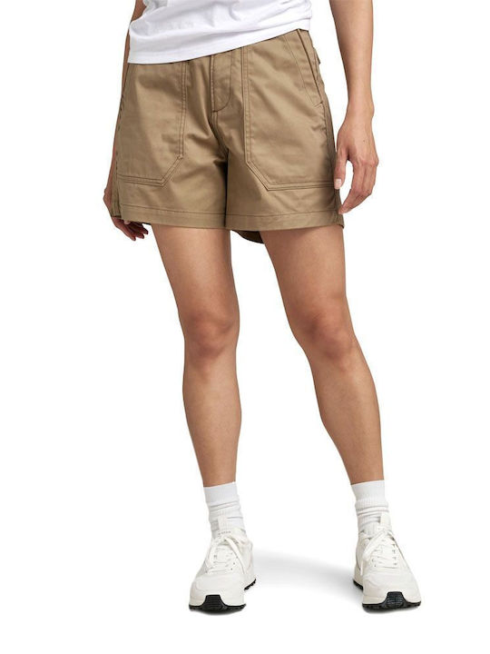 G-Star Raw Fatigue Women's High-waisted Shorts Beige