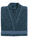 Sorema Ribbon Kimono Дамски Халат с Яка Тъмносин 500гр/м²