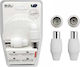 SGL Plug Coaxial male/male 2pcs Whitr (098654)