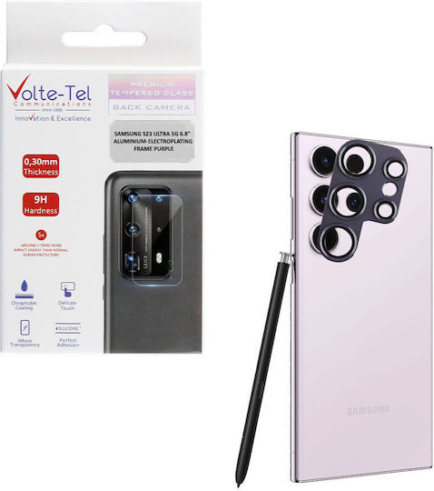 Volte-Tel Electroplating Camera Protection Metal Frame Purple for the Galaxy S23 Ultra