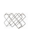 Present Time Diamonds Tabletop Suport pentru Sticle Metal pentru 8 Sticle Neagră 15.5x27.5cm
