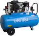 Unitair Work 100/3 Еднофазен Въздушен компресор с Мощност 3к.с и Резервоар 100лт 060-098-1100