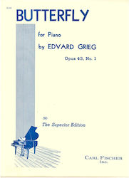 Carl Fischer Grieg - Butterfly Op.43 N.1 Sheet Music for Piano