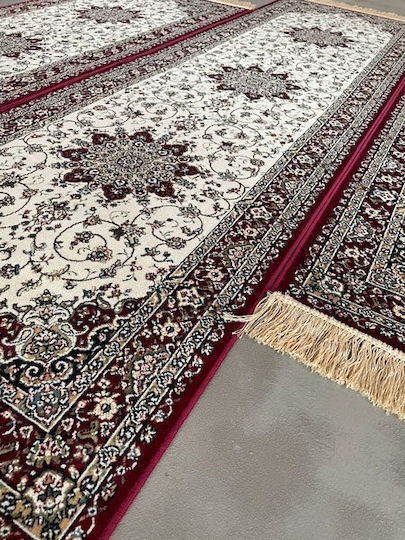 Ragolle 14708-6010 Modern Bedroom Rugs Set Royal Palace Burgundy 3pcs