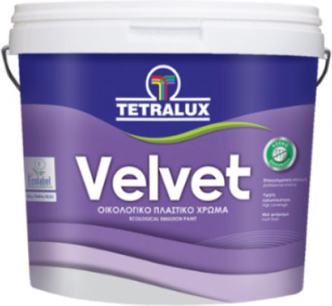 Tetralux Elite Velvet Πλαστικό Χρώμα Οικολογικό για Εσωτερική Χρήση 9lt