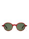 L.G.R. Reunion Unisex Γυαλιά Ηλίου με Κοκκάλινο Σκελετό Venetian Red 80 / Flat Green g15