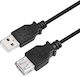 LogiLink USB 2.0 Кабел USB-A мъжки - USB-A женски Черен 2м CU0010B