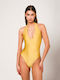 SunsetGo! Carmen One-Piece Swimsuit with Open Back Yellow Gold